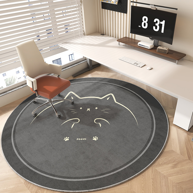 Alfombra redonda dormitorio silla de computadora estera sala de estar sofá perezoso giratorio estera de asiento