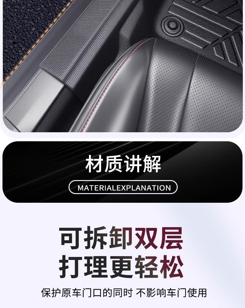 Rav4 Rongfang Door Sill Tpe Floor Mats Waterproof and Non-Slip Fully Enclosed Environmentally Friendly Tpe Car Floor Mats