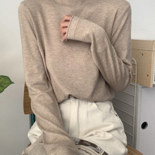 胖mm2025秋冬新款大码高级感针织打底衫深秋高领内搭长袖上衣女