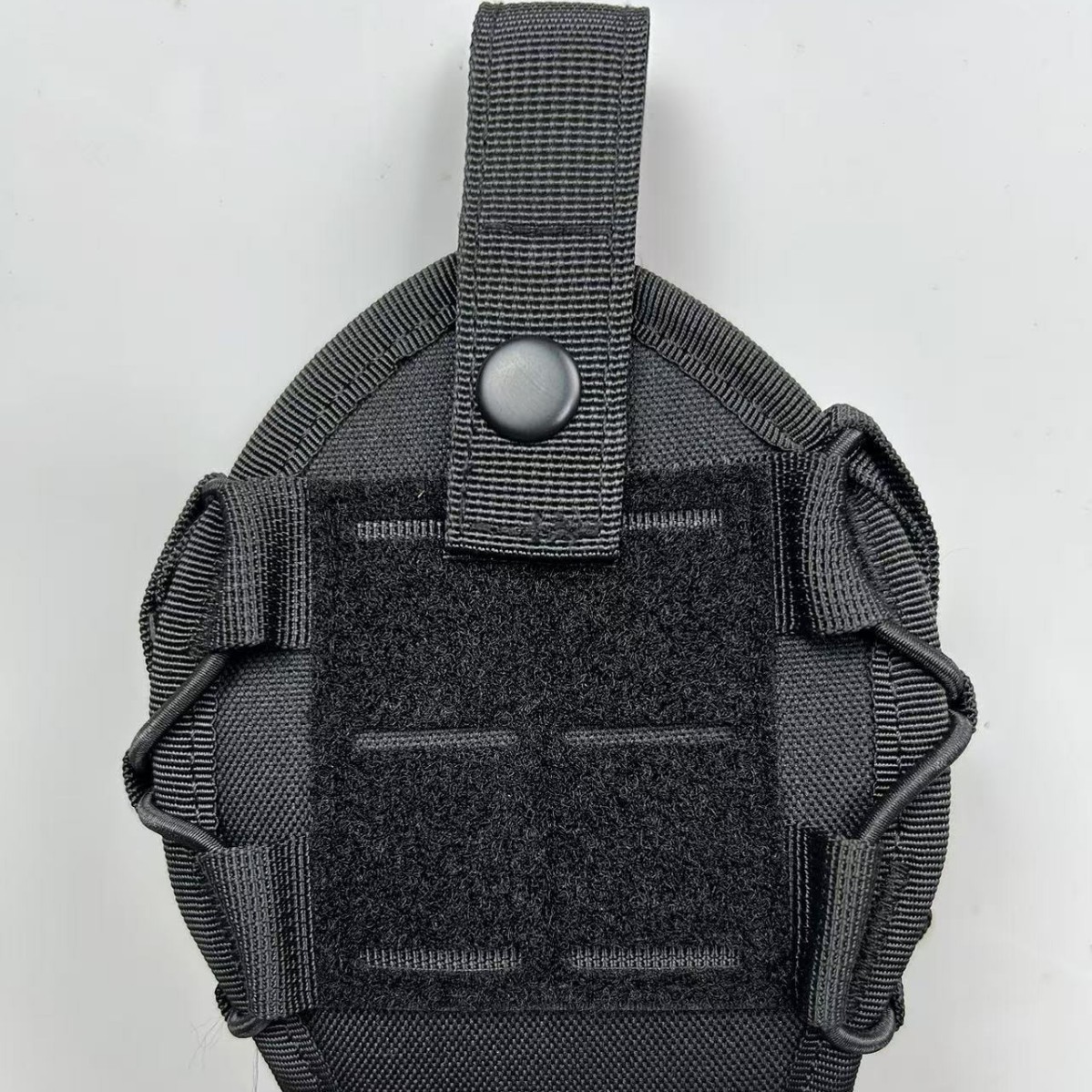 New Tactical Single/Double-Layer Round Handcuff Pouch with Molle Plastic Clip and Velcro Strap