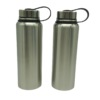 Capacious handheld space thermos stainless steel with glass, gradient, Birthday gift