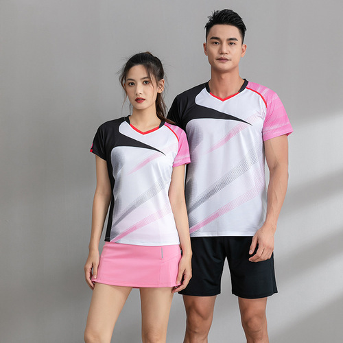  Summer New Badminton Clothes for Men and Women, Tennis Competition Ping Pong Quick Dry Volleyball Training Clothes Sports Set