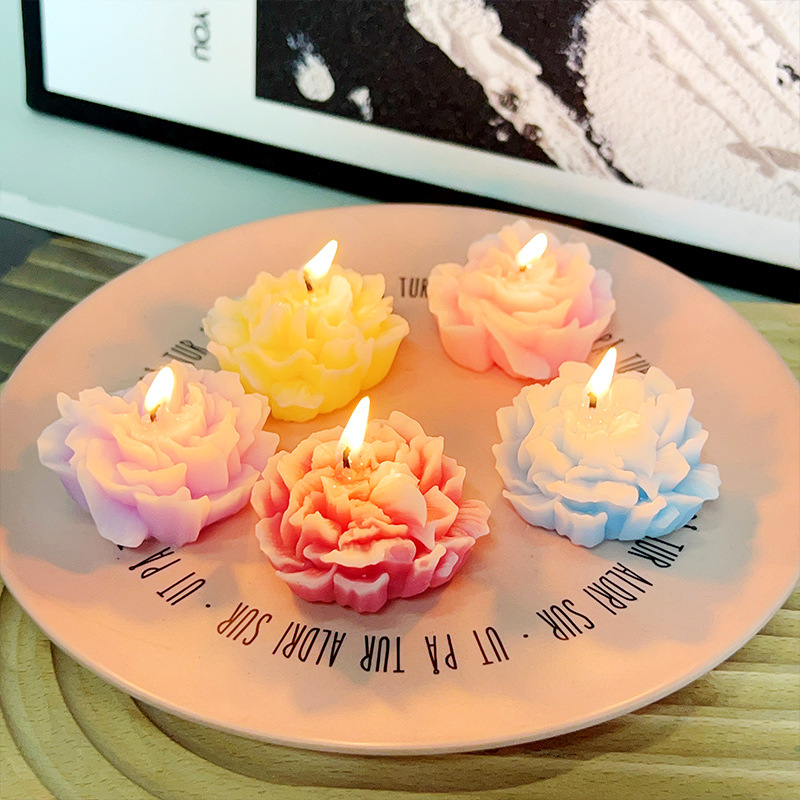 Wedding accompaniment gift box creative shape carnation flower scented candle ornament birthday gift girl atmosphere sense