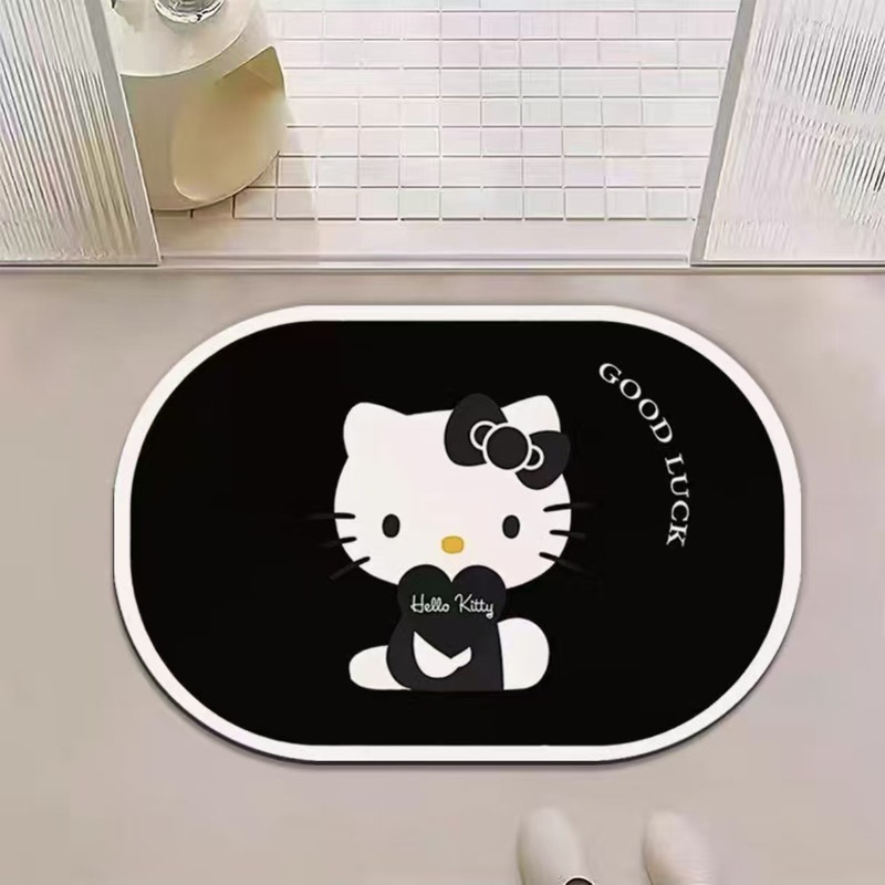 可爱凯蒂猫地垫hellokitty浴室吸水脚垫耐脏耐磨易打理脚垫可代发|undefined