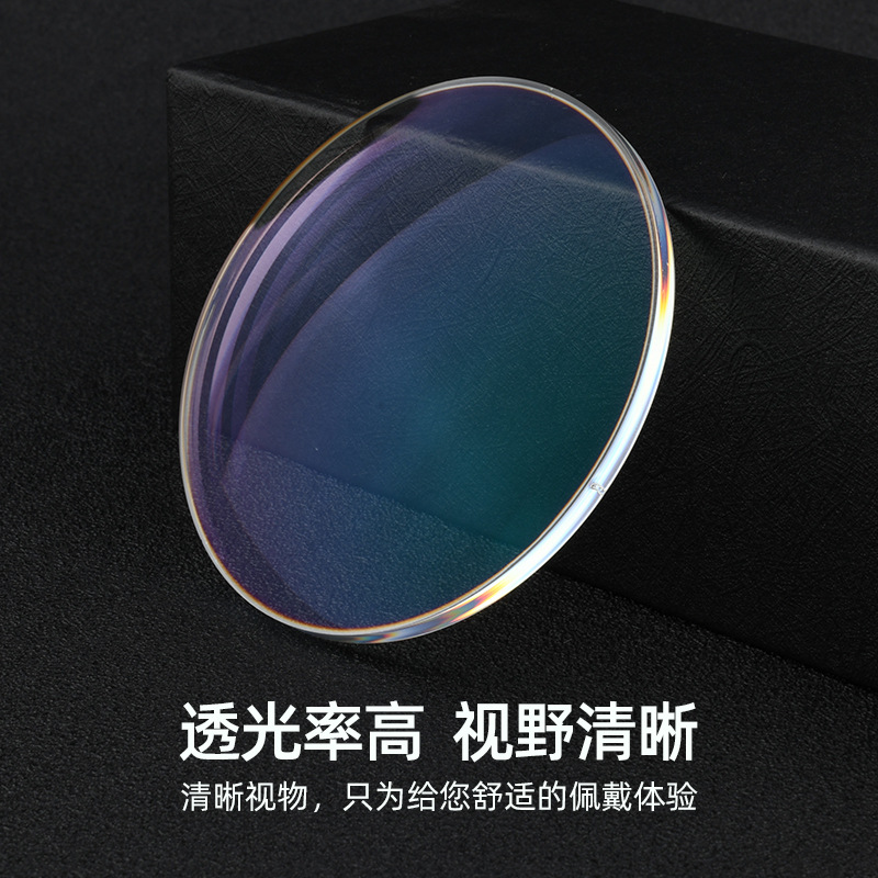 1.60 Anti-blue light lens, 1.61 Aspheric coated colorful package, white package, wholesale myopia-presbyopia high dispersion lenses