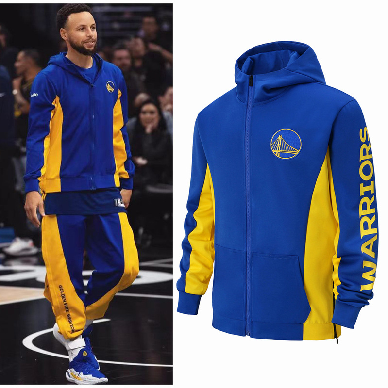 Warriors Curry Basketball Hooded Sweatshirt appearance suit Lakers training suit zipper jacket loose plate increase Warriors Curry Basketball Hooded Sweatshirt appearance suit Lakers training suit zipper jacket loose plate increase