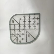 多功能切角尺 亚克力防滑绗缝尺 圆边模板尺 DIY缝纫拼布尺
