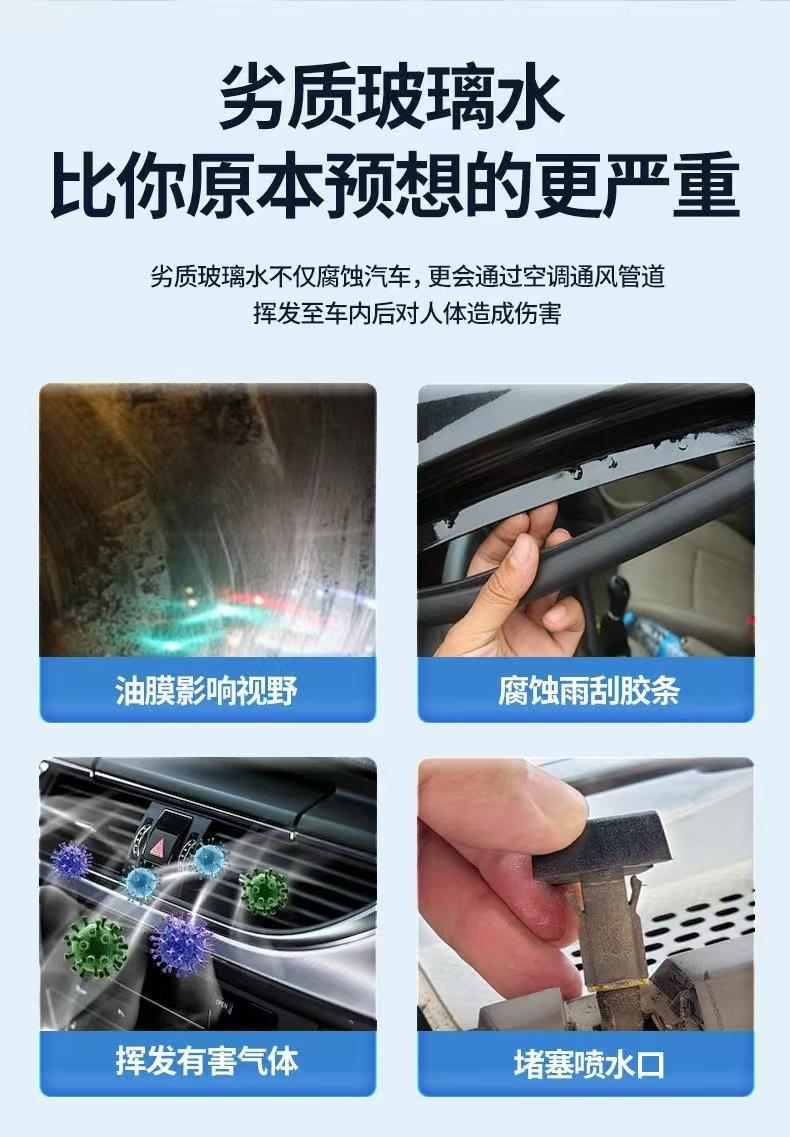 Genuine ethanol windshield washer fluid for car glass, removes dirt and oil film, prevents freezing in winter, suitable for all seasons, for cleaning and maintenance