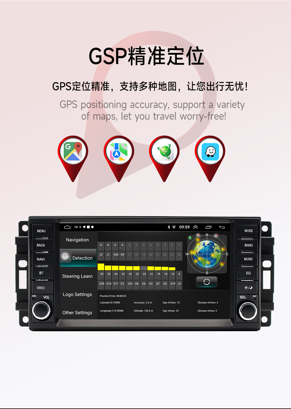 North America's Best-Selling Central Control Screen Navigation System for Specific Vehicles 7inch Jeep Honda Car-Specific Navigation System