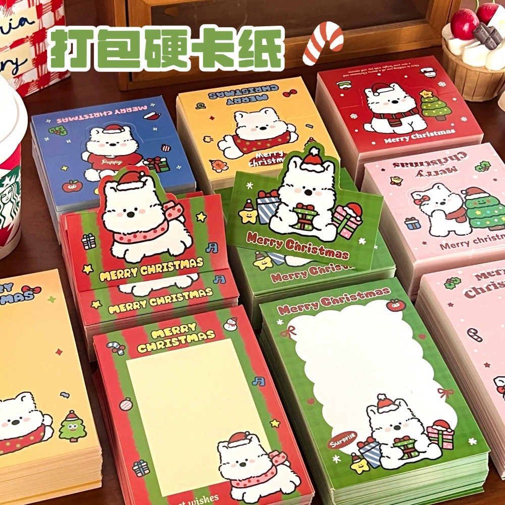 Tengyi Оригинальный милый мультяшный щенок рождественская карточка задняя карточка девушка упаковка декоративная нижняя карта упаковочный материал заклинание бумаги