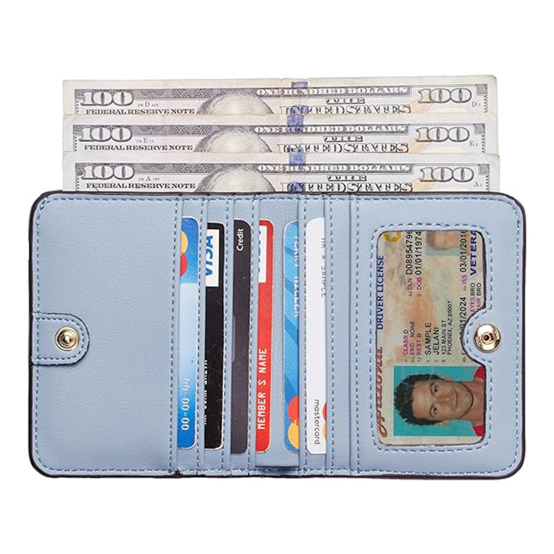 Suphiar personalizado Amazon explosión cartera corta bolsa de cambio de cuero PU bolsa de viaje de textura portátil bolsa de mano