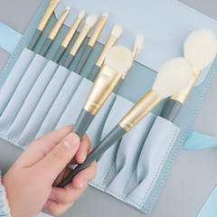 Beauty Tools 10-piece Blue Bridge Makeup Brush Set Eyeshadow Contouring Powder Brush Portable Foundation Soft-Bristled Brush Set