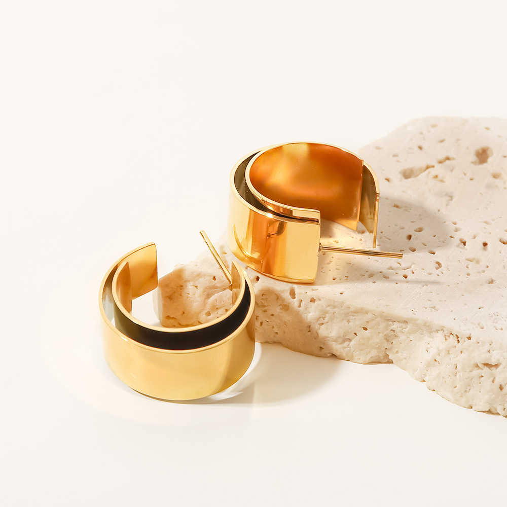 Fashion Geometric Stainless Steel Plating Ear Studs 1 Pair