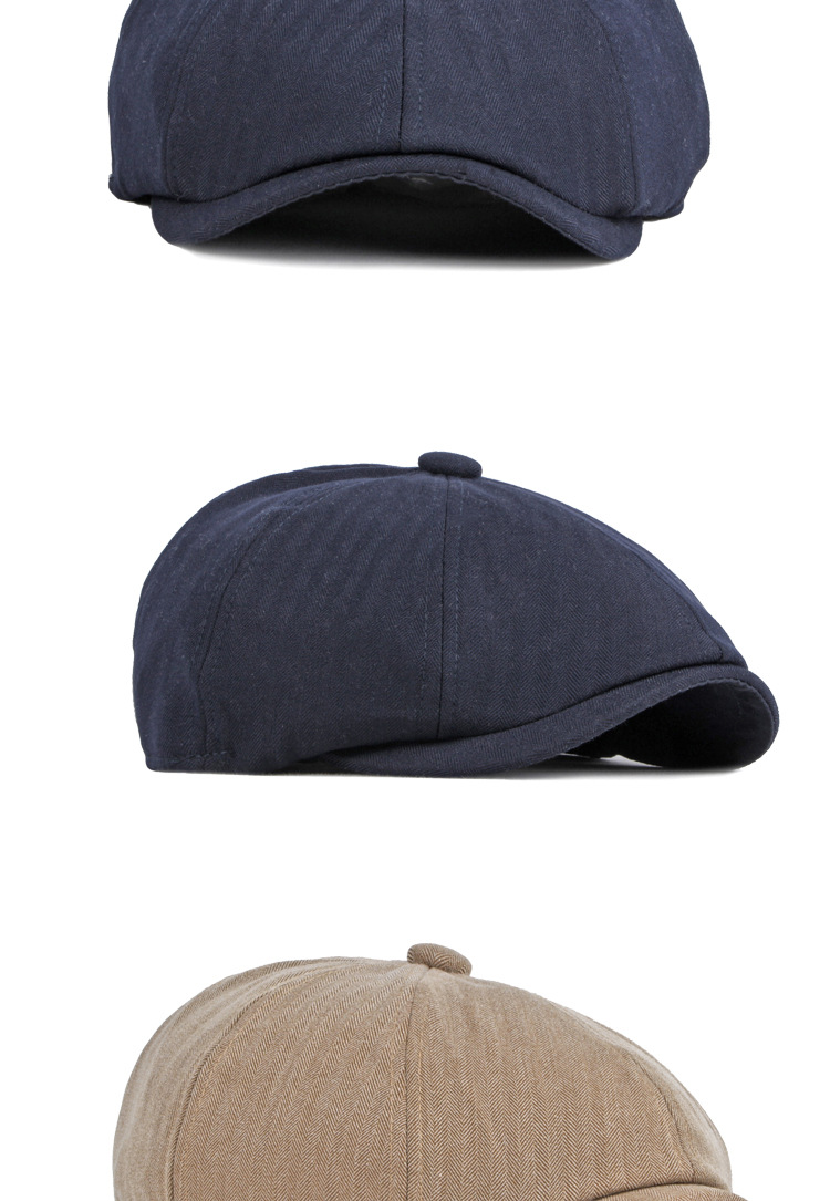 Unisex Newsboy Hat Breathable Octagon Cap Retro Style Light Hat_voghion.com
