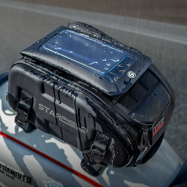 Star Knight Ipx6 Waterproof Motorcycle Phone Bag, Touchscreen-Compatible Riding Gear for Delivery Riders