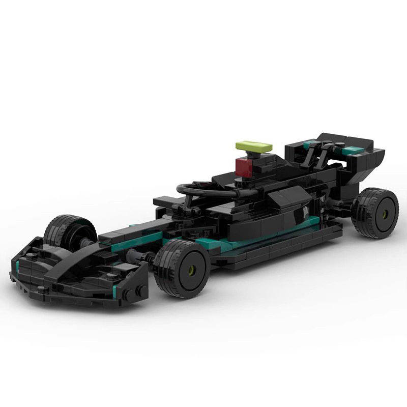 Cross-border MOC set Super Racing Mercedes F1 W14 assembled blocks sports car compatible with Lego model