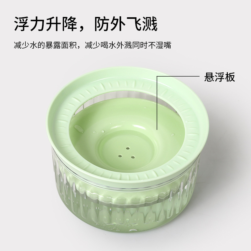 Tazón de agua de boca no mojada para mascotas de gran capacidad Tazón de agua para perros y gatos a prueba de salpicaduras Tazón de agua fácil de limpiar Tazón de agua portátil