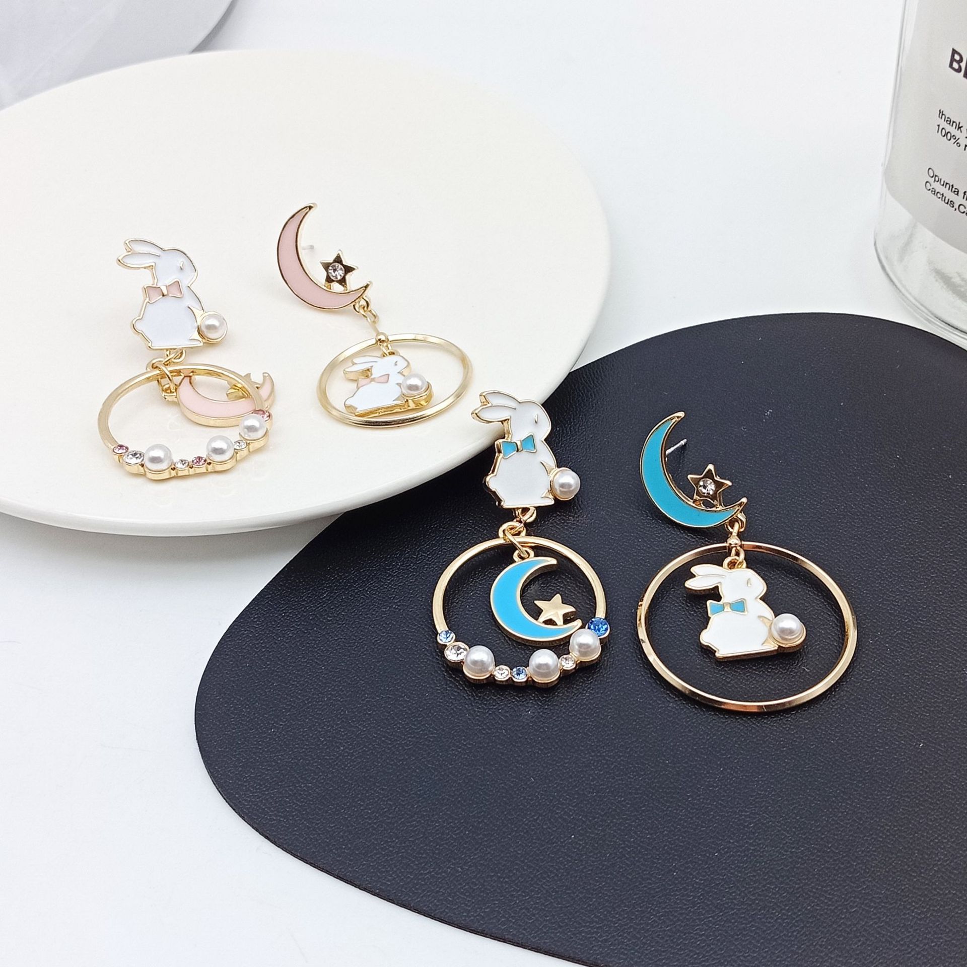 Sweet Cartoon Enamel Alloy Drop Earrings display picture 4