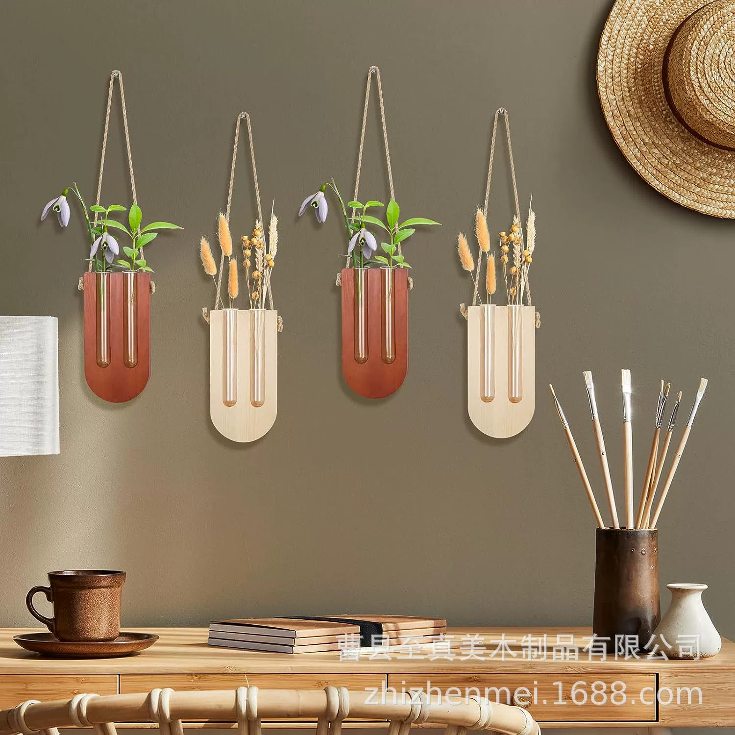 Ваза настенная комнатное растение деревянный настенный цветочный горшок ваза комнатный цветочный горшок гостиная офис украшение U-образная