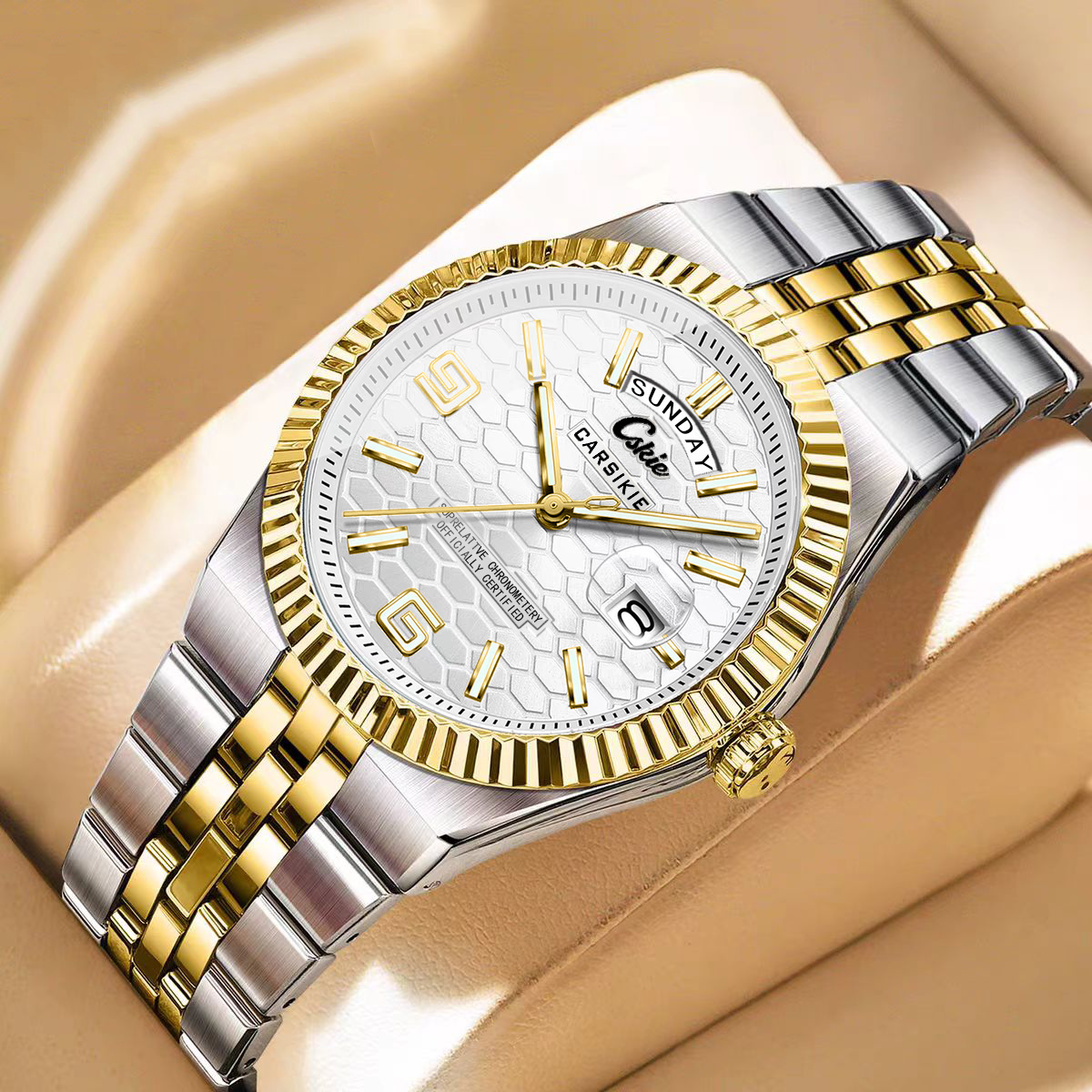 Watch, Fully Automatic Non-Mechanical Quartz Watch, Business High-End Feel, Luminous, Waterproof, Fashionable Men's Steel Band Watch, Calendar