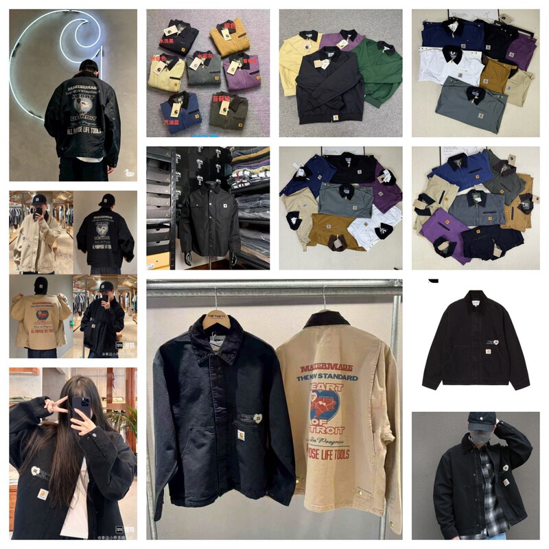 Cross-Border Carh Kaha Co-Branded Cross-Border High-Quality New Heavy Washed Jacket Men's Loose Retro Jacket Couple