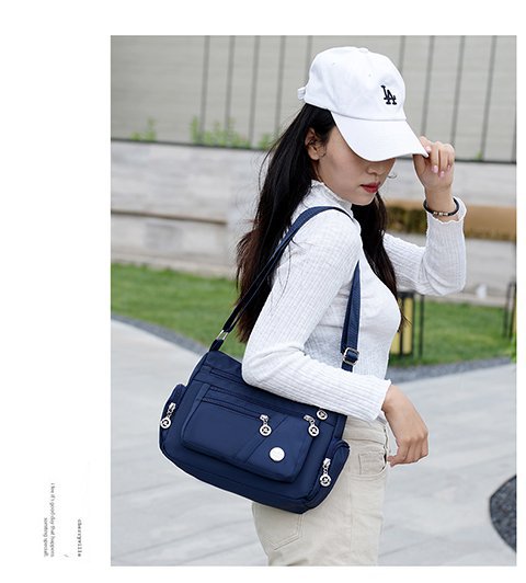 New multi-layered nylon bag, casual single-shoulder crossbody bag, trendy women's crossbody bag, cross-border one-piece delivery worldwide undefined