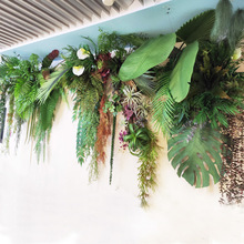 仿真綠植壁掛吊頂植物 垂掛綠植 牆壁裝飾 玄關造景森系綠色葉子