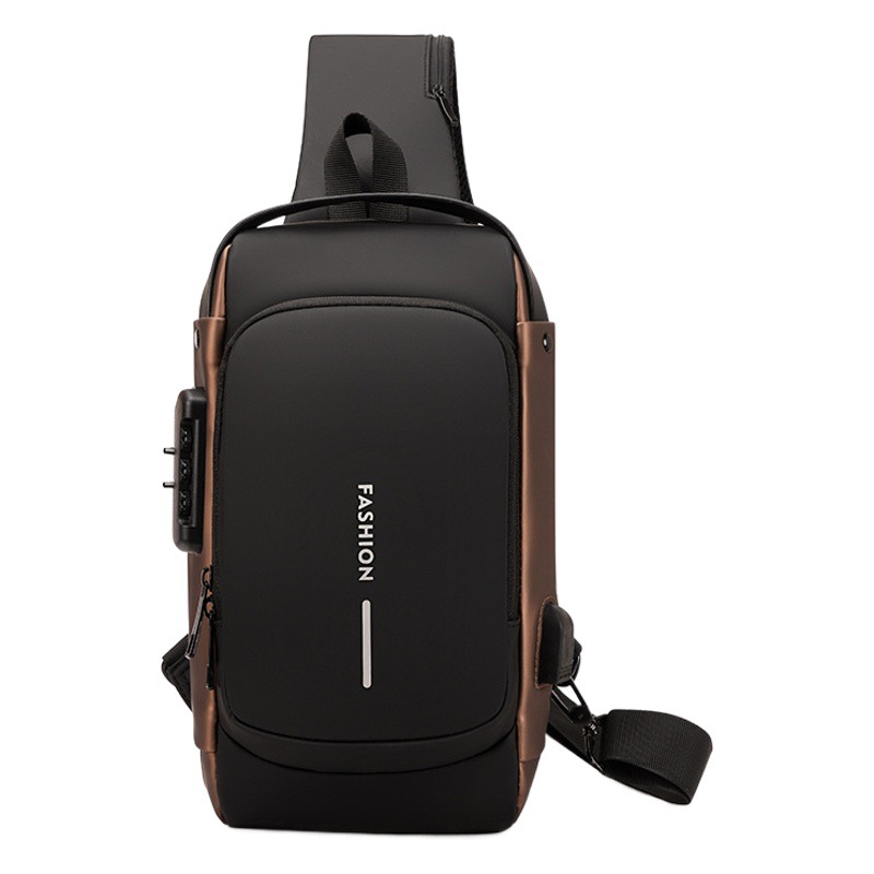 Bolsa de pecho para hombres transfronteriza al por mayor nueva moda simple mochila multiusos deportes casual ligero bolsa de mensajero de agua a prueba de salpicaduras