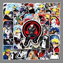 54张日漫火影忍者人物鸣人佐助防水装饰行李箱手机壳电脑滴胶贴纸