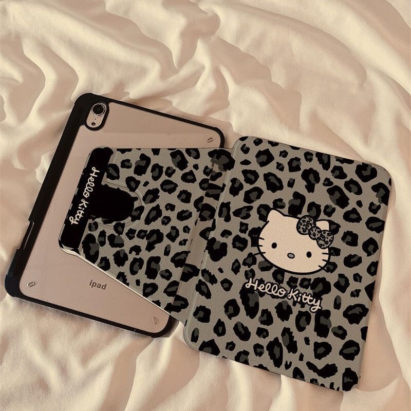 Leopard Print Kt Hello Kitty Pattern Is Suitable for iPad Air6/7 Tablet Protective Case Ipadp10Th/2024Pro Leopard Print Kt Hello Kitty Pattern Is Suitable for iPad Air6/7 Tablet Protective Case Ipadp10Th/2024Pro