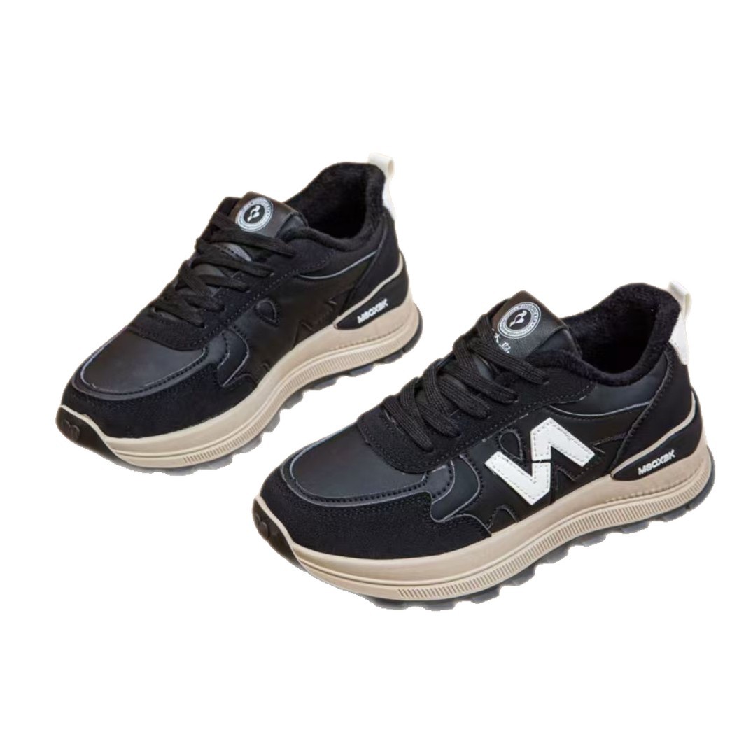 2026 primavera y otoño nuevos zapatos blancos casuales versátiles con cuero de suela gruesa zapatos de papá ligeros Gump zapatos deportivos mujeres