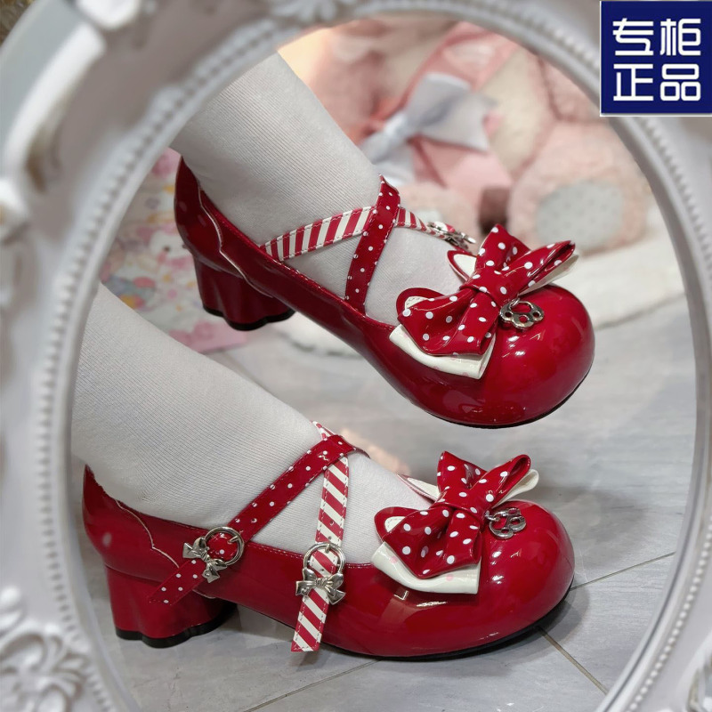 Nuomi Rabbit Original Cute Versatile Little Leather Shoes Lolita Lo Shoes Round Toe Lolita Shoes
