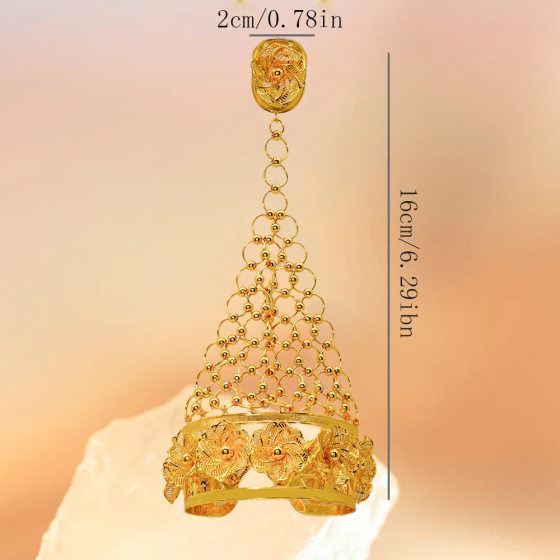 Middle East Dubai Bride Wedding Bracelet Women Not Faded Vintage Hollow Flower Bracelet Ring suit