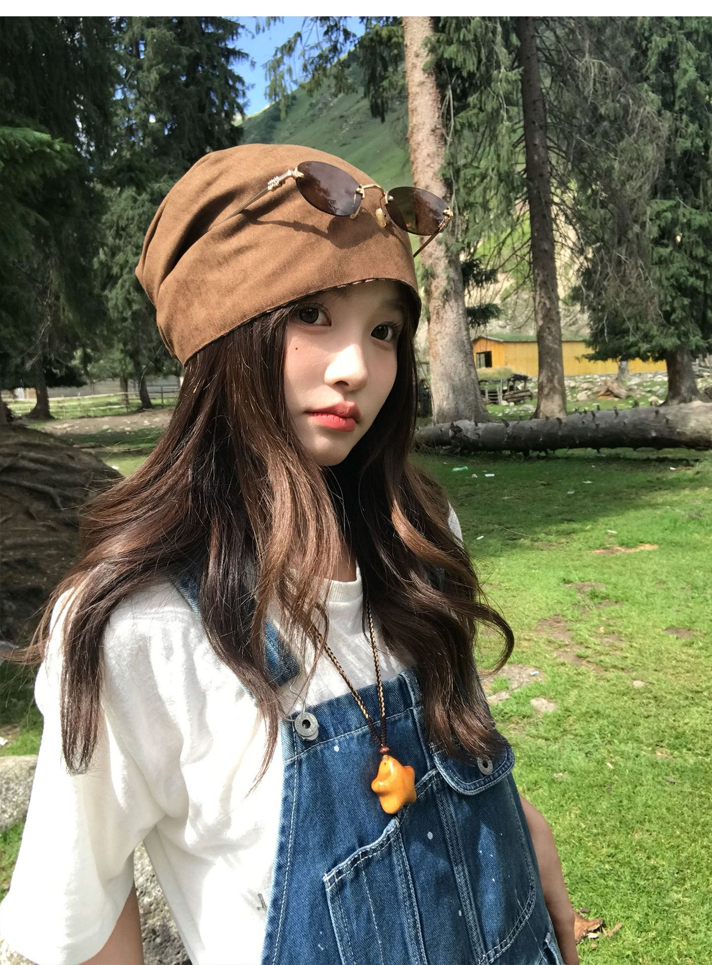 Vintage-Karomütze für Damen, dünn, für den Sommer, für großen Kopfumfang, elegant, vielseitig und lässig._voghion.com