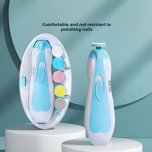 Six-in-one Multi-function multi-head anti-scratch baby electric nail grinder children's anti-pinch nail clippers manicure set