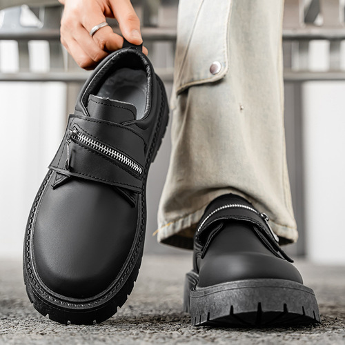 2025 Summer New Trendy Matchable Men's Casual Leather Shoes Youth British Matchable Fashion Trendy Men's Sneakers