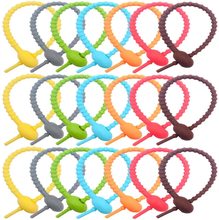 彩色数据束线硅胶绑带可重复使用伸缩式硅胶绳硅胶扎带线捆绑带
