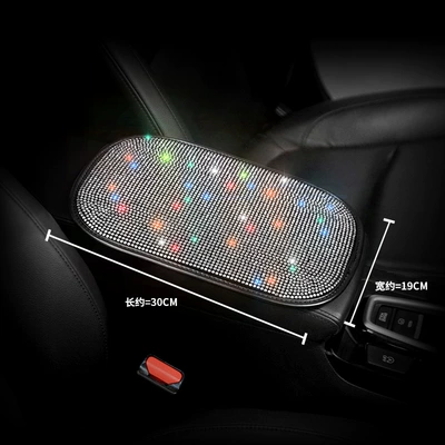 Car Accessories Car Accessories Car: Sürətlər qutusu və əl tormozu başlıqları - white-diamond-stars-small-armrest-box-pad-3019cm