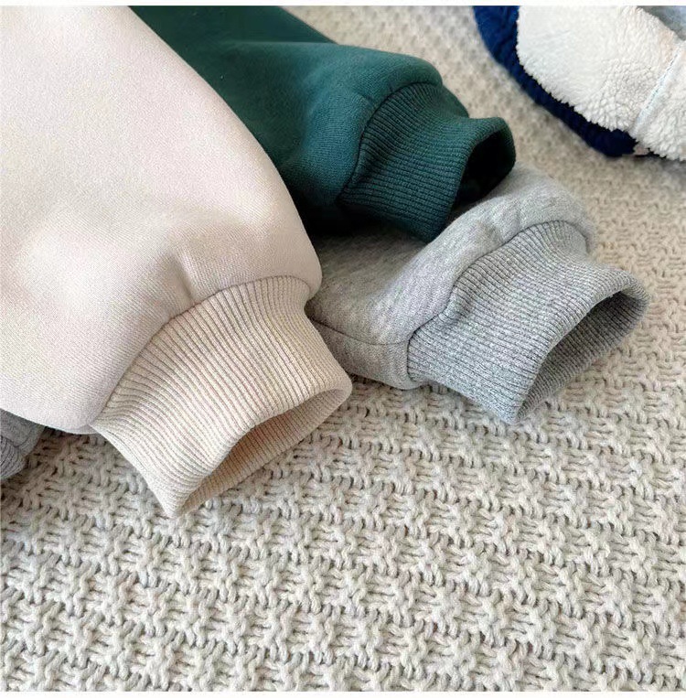 Boys girls' plush thickened set 2023 Autumn Winter new small and medium-sized children's foreign_voghion.com