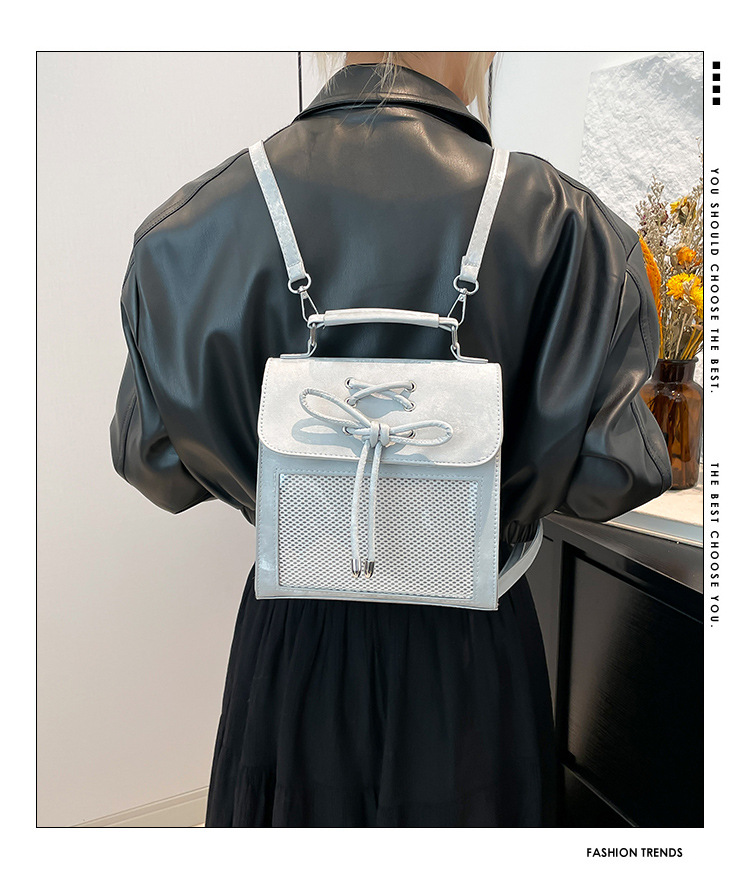 540g Weight Synthetic Leather Lining Material Sewing Thread Fashion Element Magnetic Buckle Closure Type Double Shoulder Straps Strap Type Functional Backpack Bags Type Casual, Daily Occasion Pu Leather Material Women's Backpack Backpack Color Block Pattern All Seasons Season Women's Gender Cute, Streetwear Style Square Shape Color Block Casual Daily Women's Backpack Functional Backpack 无