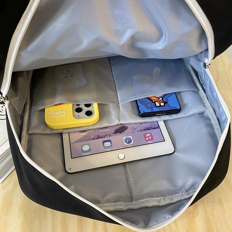 Transparent Japanese capacious backpack, square school bag