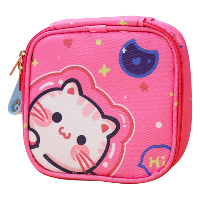 Bolsa de almacenamiento de servilletas sanitarias lindo portátil menstrual tía toalla mensual pequeña bolsa portátil de gran capacidad bolsa de servilleta sanitaria