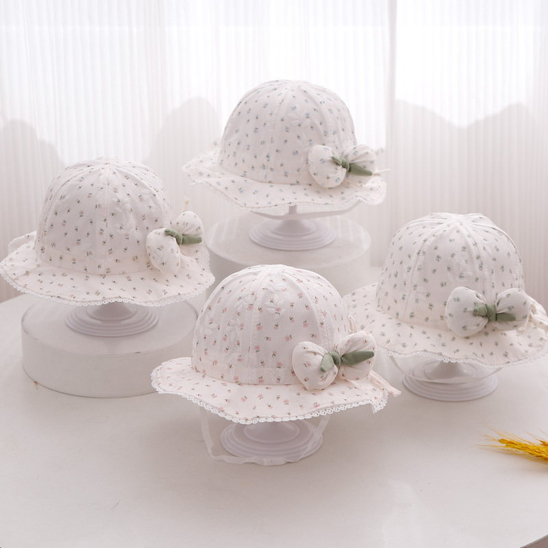 Sombrero de bebé otoño y invierno sombrero de bebé hombre sombrero de pescador para niños niñas sombrero de sol pequeño mes