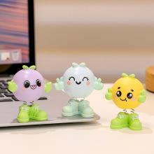 卡通摆件弹簧表情包潮玩公仔办公桌装饰树脂摆件网红高级汽车饰品