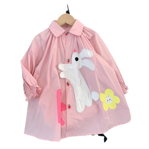 Girls' Dress Autumn  New Style Trendy Princess Dress Cartoon Shirt Dress Fashion Children's Shirt Dress