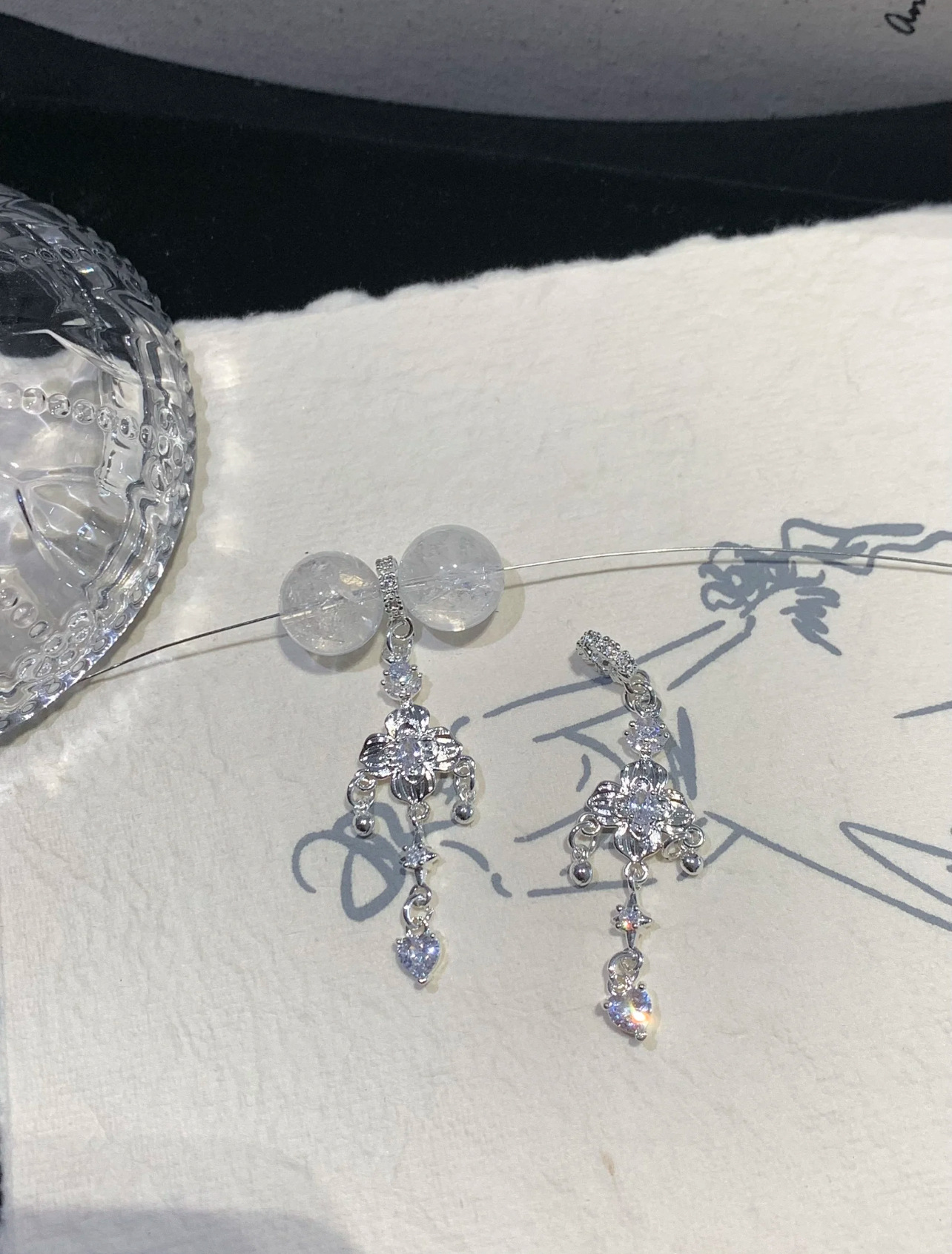 14K Gold-Plated Zircon Butterfly Tassel Spacer Beads Crystal DIY Bracelet Handmade Beaded Accessories Pendant