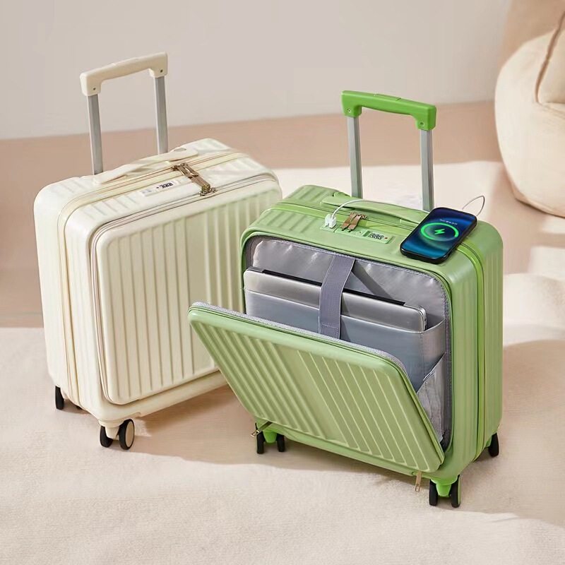18inch Ultra-Light Front-Opening Password Lock Carry-On Suitcase with USB Charging, Popular Foreign Trade Item 18inch Ultra-Light Front-Opening Password Lock Carry-On Suitcase with USB Charging, Popular Foreign Trade Item