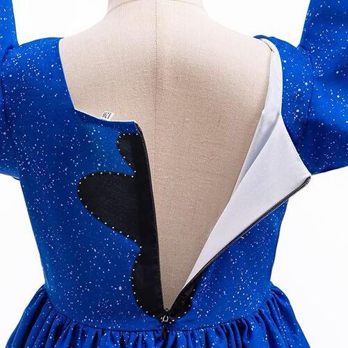Children's Costume Cartoon Movie Stitch Style Dress for Kids Performance Pom-pom Skirt Costume Wear