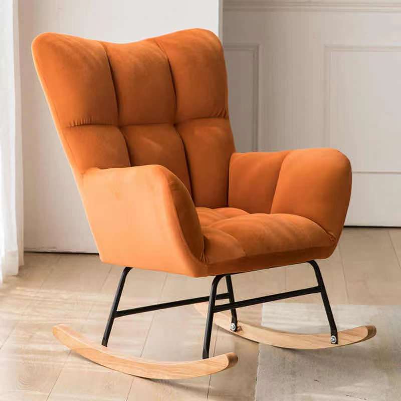 Silla de mecedora nórdica sala de estar doméstica dormitorio de cashmere individual balcón siesta casual sillón de mecedora siesta