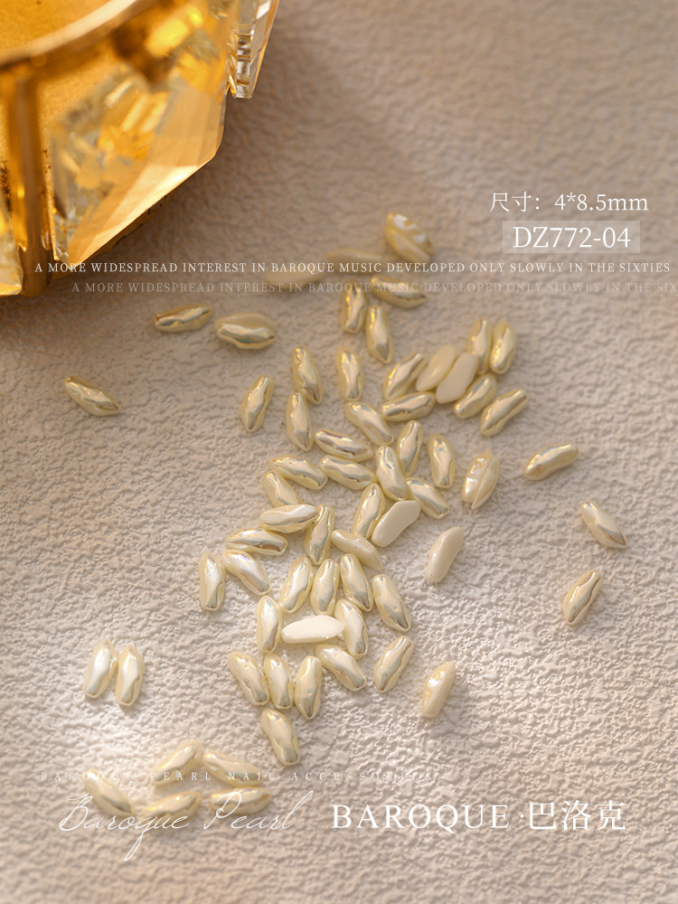 모조 천연 진주-D 4*8.5mm(DZ772-04)